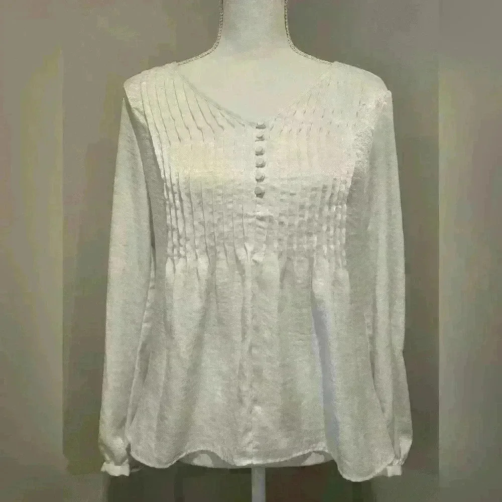 Calvin Klein Blouse Size Medium - Picture 4 of 9